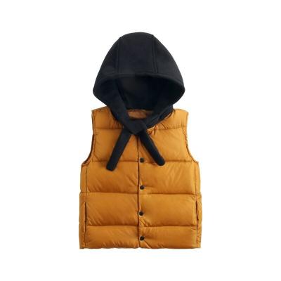 China OEM Viable Children's Popular Use Vest Sleeveless Jacket Polyester Kids Winter Vest Hooded Coat for sale