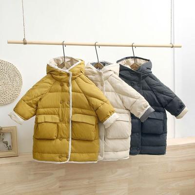 China New Design Cute Sustainable Kids Fashion White Eco-friendly Duck Down Jacket Healthy Down Warm Jacket For Kids for sale