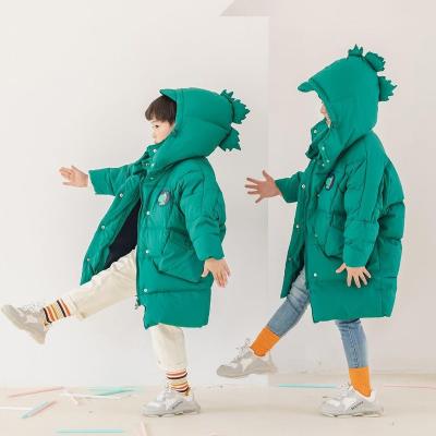 China 2020 hot new fashion Anti-wrinkle cartoon white duck down jacket for kids with 100% nylon fabric for sale