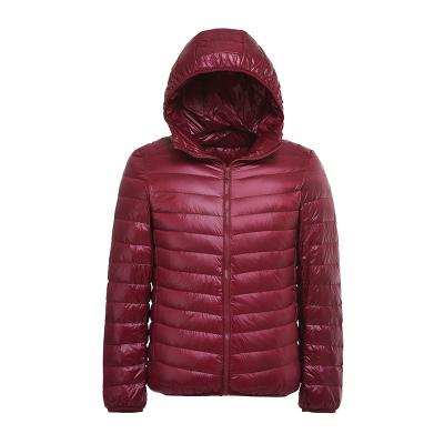 China Viable Luxury Designer Custom Hooded Light Waterproof Down Jacket Stripper Winter Bomber Mens Jacket for sale