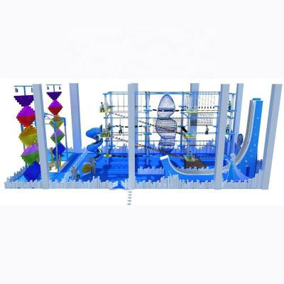 China Playground lefunland rock climbing and plastic rope course for sale