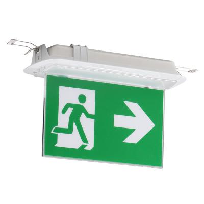 China Escape Ceiling Recessed Battery Operated LED Emergency Light And Escape Sign Light for sale