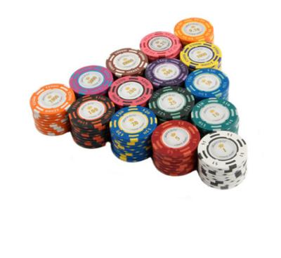 China 20PCS/Lehm-Münzen-Bakkarat Texas der Los-Pokerchip-14g halten sie Schürhaken-Satz zu verkaufen