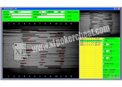 China Schürhaken-Analyse-Software Englisch-Texas Holdem für das Ablesen von Barcode-markierten Karten zu verkaufen