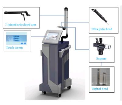 China RF Excited CO2 Fractional Laser Machine  with Private vaginal tightening tip for Facial Skin Resurfacing Treatment for sale