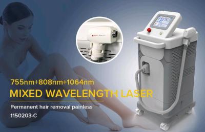 China The Most Popular Three wavelengths 755nm/ 808nm/ 1064nm diode laser hair removal system for sale