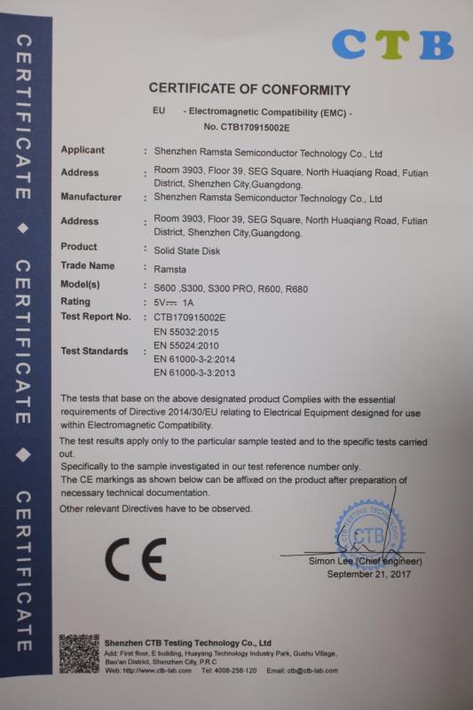 CE - Shenzhen Ramsta Semiconductor Technology Co., Ltd.