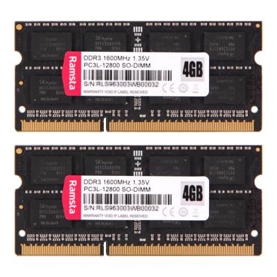 China Ramsta DDR3 Ram 4GB Black Notebook 1600MHz NB DDR Ram for Laptop for sale