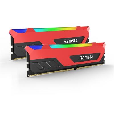 China Ramsta Ram RGB LED DDR4 32GB Ram 16GB*2 3200MHZ Lighting Desktop Memory Model RAM for sale