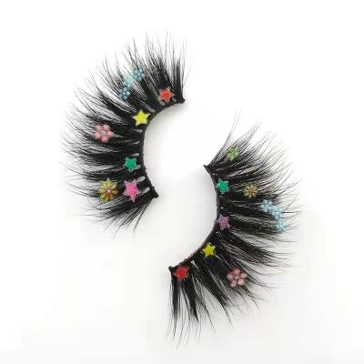 China Reusable Glitter Eyelash Christmas Style Dance Stage Handmade Most Soft and Fashion Faux Mink Lash 2021 for sale