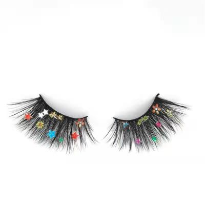 China Christmas Long Lasting Natural Style Category First Class Synthetic Eyelashes With Private Label Bling Bling Eyelashes for sale