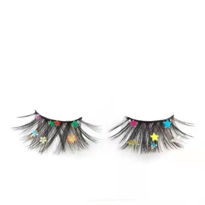 China Durable Luxury Handmade Faux China Christmas Sand Eyelashes Synthetic Eyelash Extensions for sale