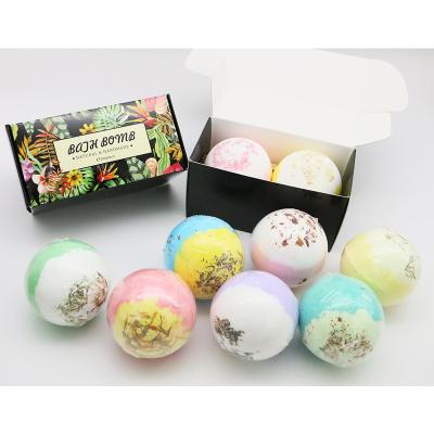 China 2020 wholesale melao halloween christmas salt ball packaging boxes vegan private label bath toy bombs soap bomb fizzy ring for sale