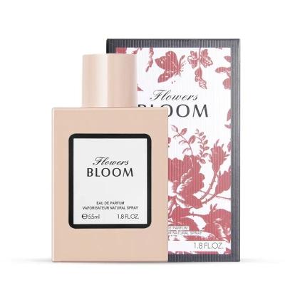 China Women's perfume Huayue bloom 55ml long lasting natural fresh mixed floral scent elegant fragrance water OEM for sale