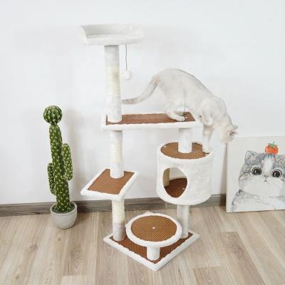 China Sustainable Cat Treehouse Tower Premium Design Single Cat Tree New for sale