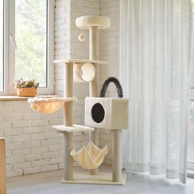 China Liveable Cat Tree House Cat Toy Climbing Hammock for Scratc Cat Scratcher Tower Housing for sale