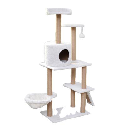 China Viable Cat Tree Scratcher Bed Post Pet Room Cat Kitten Activity Tower Climbing Frame Condo Furniture for sale