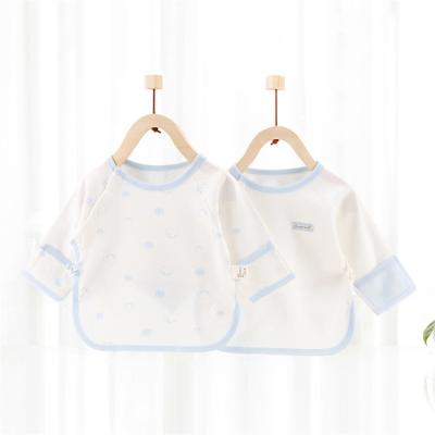 China Anti-wrinkle New Design Fashion Tops 2023 Baby Pure Cotton Soft Long Sleeve Unisex Top Baby Clothes Products for sale