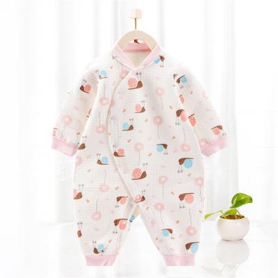 China 100% Cotton Factory Direct Sales of Three-Layer Warm Jumpsuit Newborn Climbing Suit Baby Pajamas for sale