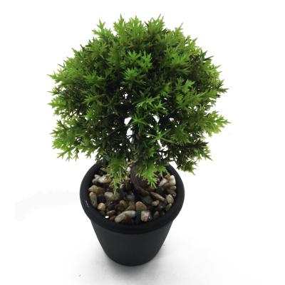 China Home Decoration Floor-Standing Artificial Flower Thuja Plastic Bonsai Tree for sale