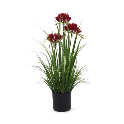 China Eco-friendly China Suppliers Artificial Outdoor Plants Plastic Reed Flower Decoration For Outdoor Nutgrass Flatsedge for sale