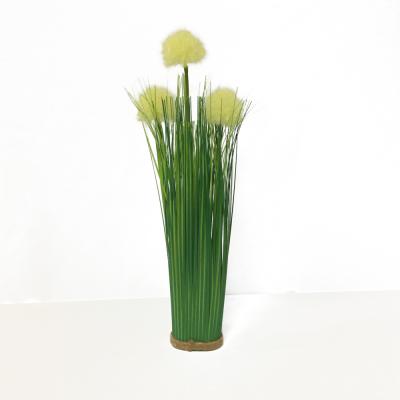 China Artificial Potted Black Reed Grass Basin For Wedding Decor Environmentally Friendly Decorative Faux Pampas Grass 3 Head Basin for sale