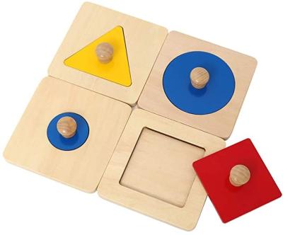 China DIY TOY Puzzle Montessori Multiple Shape Wooden Toy Preschool Learning Toys Sensory Kindergarten Toddler Geometric Study Material for sale