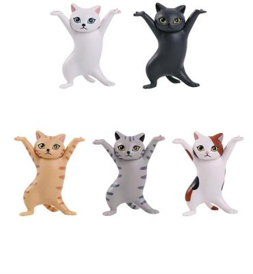 China 5PCS Cute Funny Minimalist Cat Dancing Valentines Day Gift Decor Coffin Dance, Pen Holder, Display Stand Desk Doll Home Decoration for sale