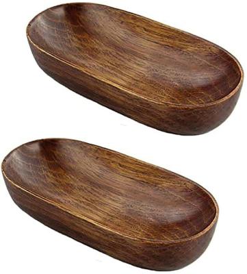 China Factory Disposable Wooden Rack Boat Shape Wooden Napkin Tray Small Salad Bowls Fruit Bowls Storage Serving Salad, Dip Sauce, Salsa, Snacks for sale