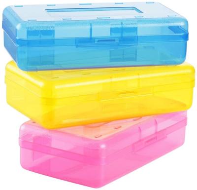 China Large Capacity Pencil Case, Clear Multi Purpose Pencil Case, Office Supplies Storage Organizer Box Student Child Plastic Teacher for sale