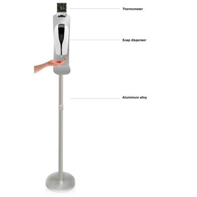 China ABS Hand Sanitizer Dispenser and Thermometer with Whole Set of Aluminum Alloy Holder for sale