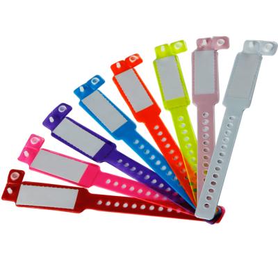 China Vinyl Custom Plastic Disposable Infant Baby Writing Paper Insert Card Hospital Wristband for sale