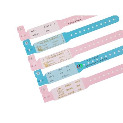 China For Hospital 2020 Hot Selling Medical Insert Card Wristband Hospital Baby Wristband for sale