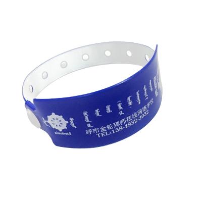 China Disposable Custom Wristband Vinyl Material ID Promotion Event Vinyl Wristband Disposable for sale