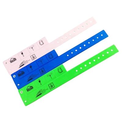 China Disposable Adjustable China Three Tags Vinyl Wristband for sale