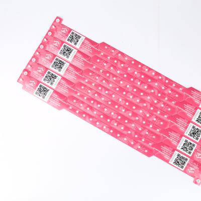 China Goju Water Park Plastic Adult Plastic Wristband With Different QR Code for sale