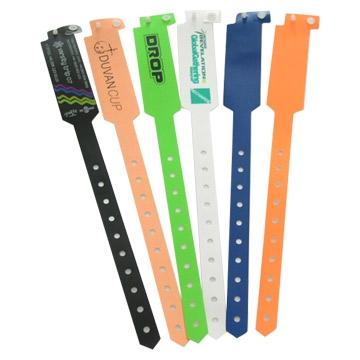 China Europe ID Wristband Promotional Plastic Wristbands for sale