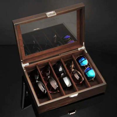 China Handmade Custom Wholesale Necklace Case Multifunctional Sunglasses Storage Box Jewelry Case With Window for sale