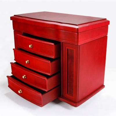 China High End Classic Shiny Jewelry Storage Cabinet Painting Watch Container Cabinet Jewelry Storage Box for sale