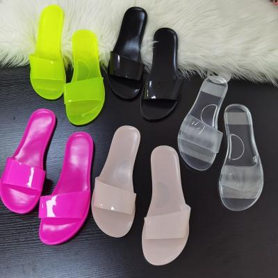 China Fashion Trend Summer women's plastic pvc jelly sandal flat sandals for women and ladies for sale