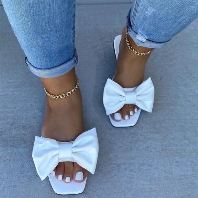 China Fashion Trend Arc-knot Sandals Flat Women's Summer Slippers Outdoor Beach Slides For Ladies for sale