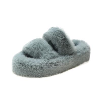 China Latest Breathable Producing Fur Keep Warm Plush House Slippers For Sale for sale