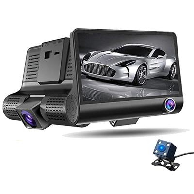 China Motion Detect Car DVR 3 Cameras 170 Degree Len Angle G Sensor Dash Camera for sale