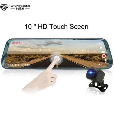 China NIGHT VISION Hd 1080P Full Screen 10 Inch Car Dvr Rear View Mirror Camera Dash Camera for sale