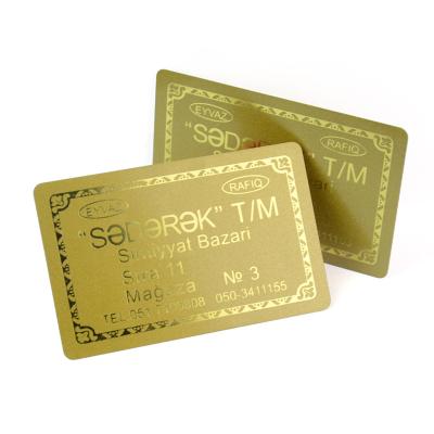 China Vivid Waterproof Plastic Card VIP Cards Gift Discount Plastic Cards Printing With Gold Background Membership Card for sale