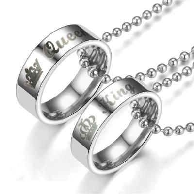 China Hot IN FASHION in Europe and America Crown Ring Stainless Steel Necklaces for Valentine's Day for sale