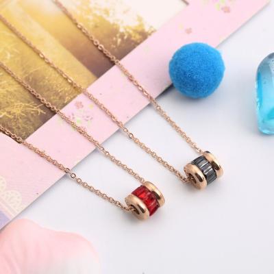 China TRENDY Ceramic Gold Plated Stainless Steel Necklace Trendy Soft Clavicle Chain For Women for sale