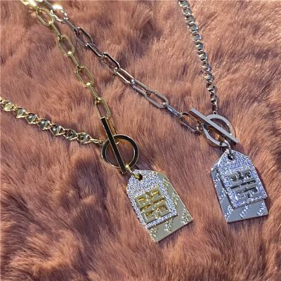 China Female Slotted Buckle Chain OT Sweater Shield Soft Sense Luxury FASHIONABLE Soft Top Collar Pendant for sale