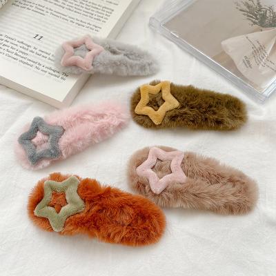 China Fashion plush hairpin bb clip back bangs cut MAO MAO Side Clip Headdress Side hairpin hair accessories wholesale for sale