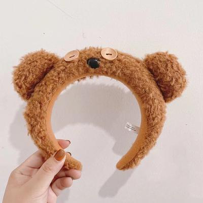 China Fashionable Cute Tim Bear Sesame Street Headband Girl Hairpin Hair Accessories Cartoon Button Bear Headband USJ for sale